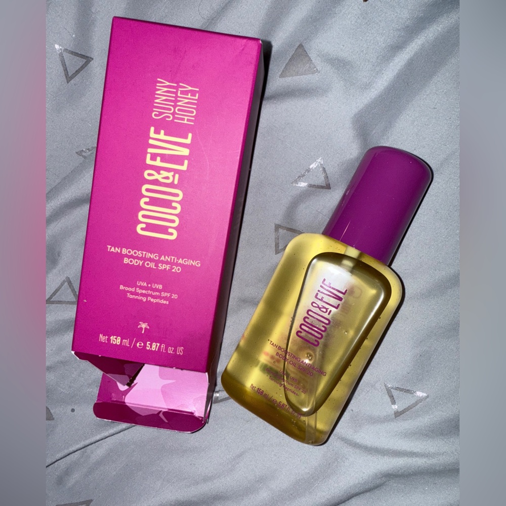 Coco and eve Sunny Honey Tan Boosting Body Oil SPF 20 - full size NIB